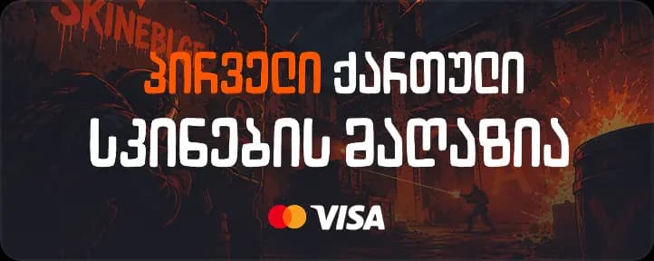 Skinebi — first Georgian CS2 skin marketplace, buy and sell Counter-Strike 2 skins in GEL with Steam delivery